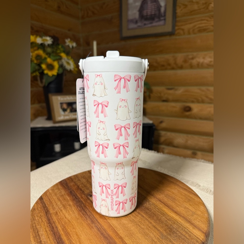 GHOSTS & BOWS Halloween Straw Tumbler